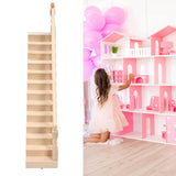 Doll House Stairs Glossy Rounded Corners Birch Material DIY Vivd Cute 1/12 Scale Miniature Staircase for CraftsRight