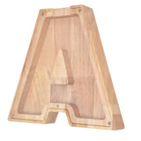 Wooden Bank DIY Making Birch Wood Plastic Material Letter A Shape Transparent Appearance Decorative Change Bank for Kid - Rear View