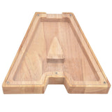 Wooden Bank DIY Making Birch Wood Plastic Material Letter A Shape Transparent Appearance Decorative Change Bank for Kid