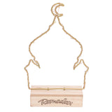 LED Ramadan Ornament Wooden Muslin Ramadan Crafts Light Festival Decoration for Household - Side View