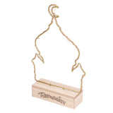 LED Ramadan Ornament Wooden Muslin Ramadan Crafts Light Festival Decoration for Household - 45-Degree Angle