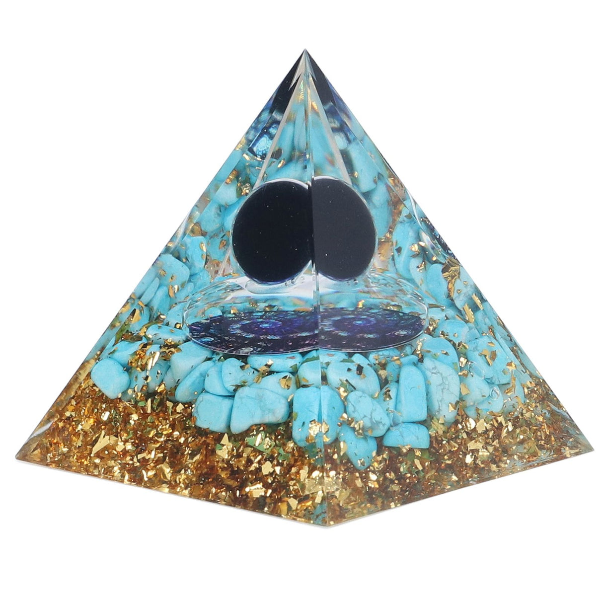 Orgone Pyramid Energy Healing Chakra Pyramid Promotes Mental Growth for Home Office Desktop Decoration