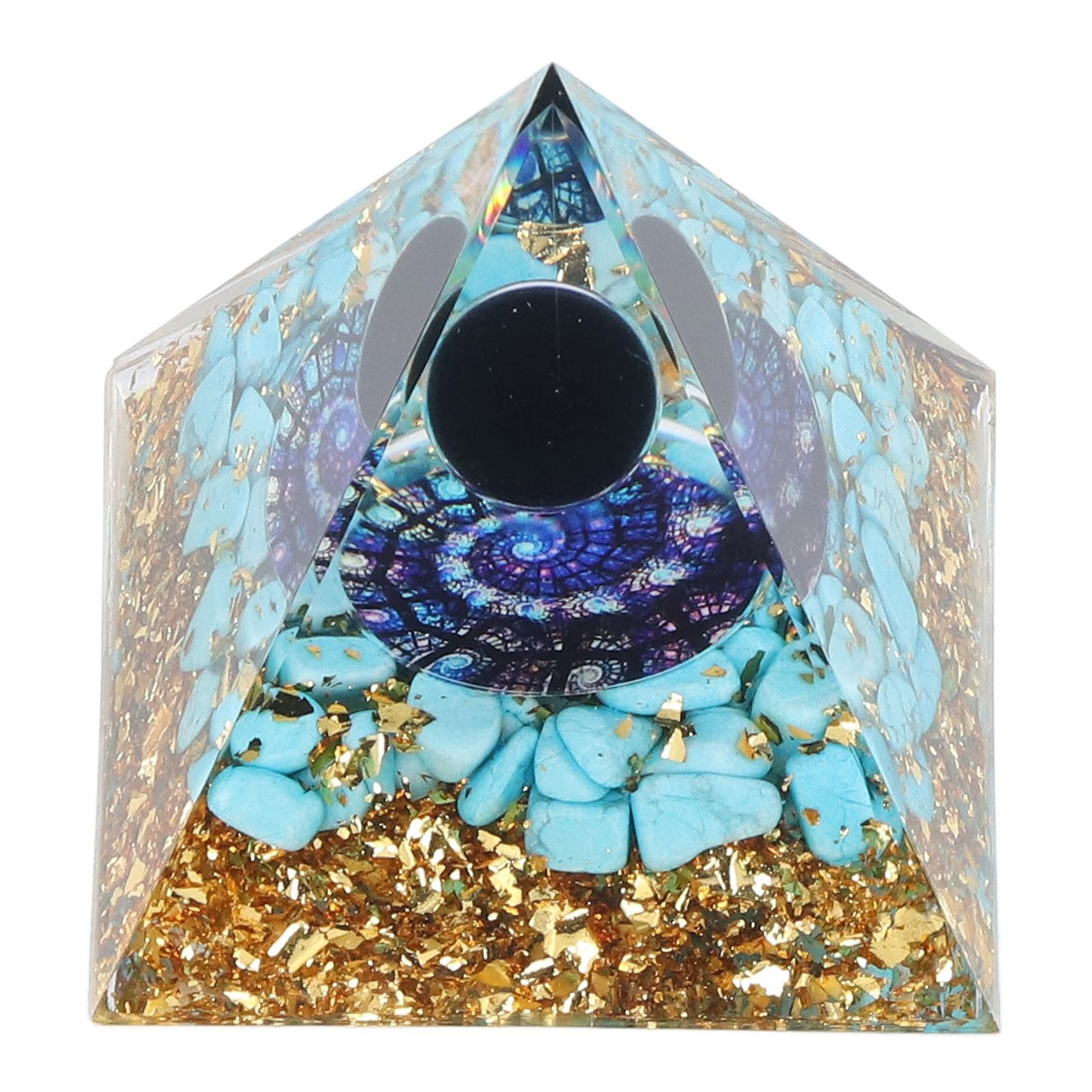 Orgone Pyramid Energy Healing Chakra Pyramid Promotes Mental Growth for Home Office Desktop Decoration