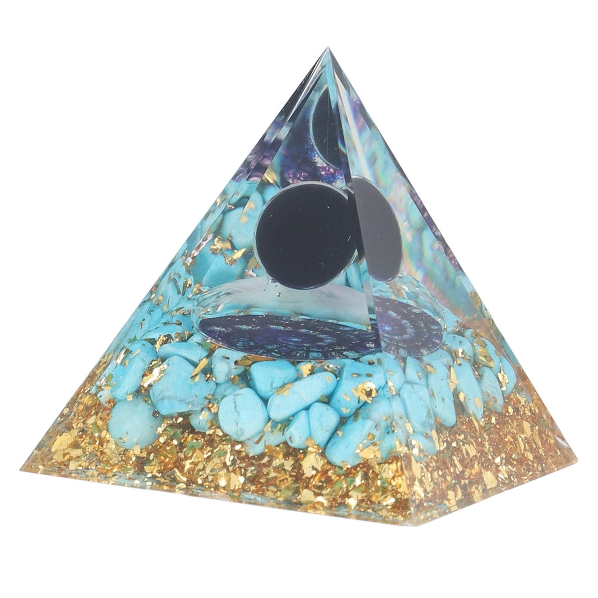 Orgone Pyramid Energy Healing Chakra Pyramid Promotes Mental Growth for Home Office Desktop Decoration