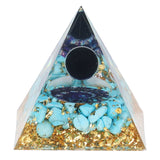 Orgone Pyramid Energy Healing Chakra Pyramid Promotes Mental Growth for Home Office Desktop Decoration