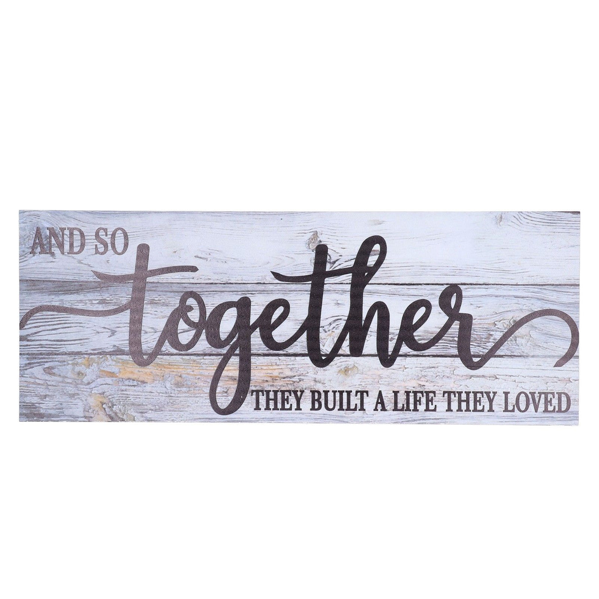 Wooden Wall Sign Together Word Durable Waterproof Odorless Boxwood Lightweight Simple Design Portable Wood Wall Decor