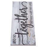 Wooden Wall Sign Together Word Durable Waterproof Odorless Boxwood Lightweight Simple Design Portable Wood Wall Decor