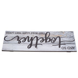 Wooden Wall Sign Together Word Durable Waterproof Odorless Boxwood Lightweight Simple Design Portable Wood Wall Decor