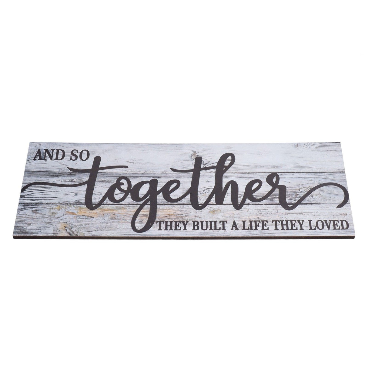 Wooden Wall Sign Together Word Durable Waterproof Odorless Boxwood Lightweight Simple Design Portable Wood Wall Decor