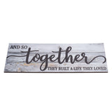 Wooden Wall Sign Together Word Durable Waterproof Odorless Boxwood Lightweight Simple Design Portable Wood Wall Decor
