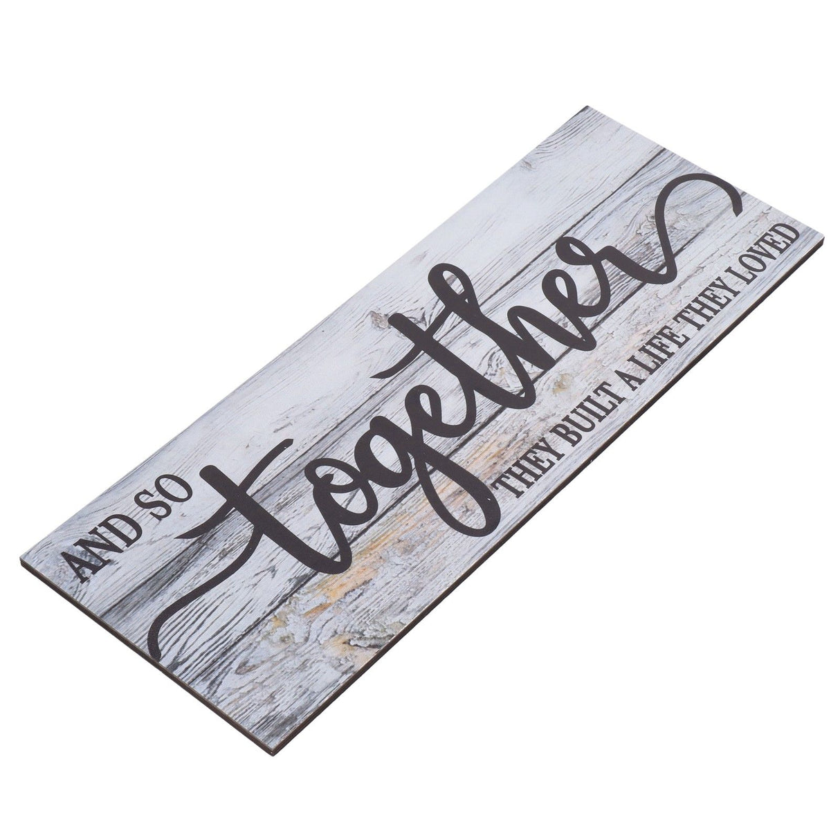 Wooden Wall Sign Together Word Durable Waterproof Odorless Boxwood Lightweight Simple Design Portable Wood Wall Decor