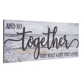 Wooden Wall Sign Together Word Durable Waterproof Odorless Boxwood Lightweight Simple Design Portable Wood Wall Decor