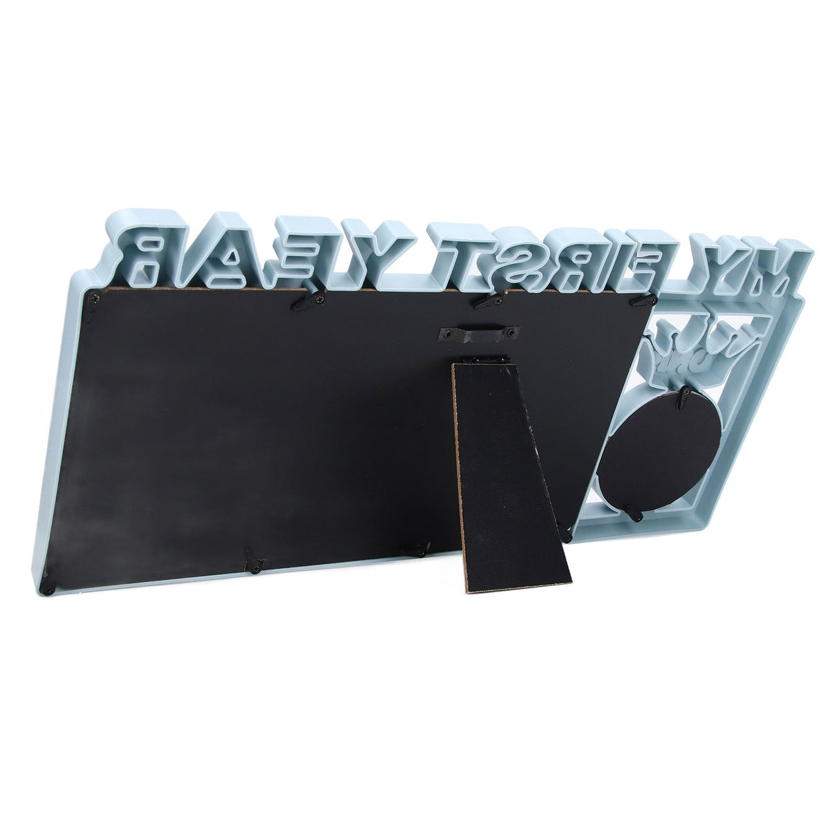 Newborn Photo Frame Durable Polished 12 Small Picture Frames Record Baby's Monthly Growth Baby Photo Frame for GiftBlue