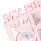 Newborn Photo Frame Durable Polished 12 Small Picture Frames Record Baby's Monthly Growth Baby Photo Frame for GiftPink