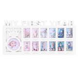 Newborn Photo Frame Durable Polished 12 Small Picture Frames Record Baby's Monthly Growth Baby Photo Frame for GiftWhite