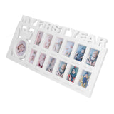 Newborn Photo Frame Durable Polished 12 Small Picture Frames Record Baby's Monthly Growth Baby Photo Frame for GiftWhite - Extra Image