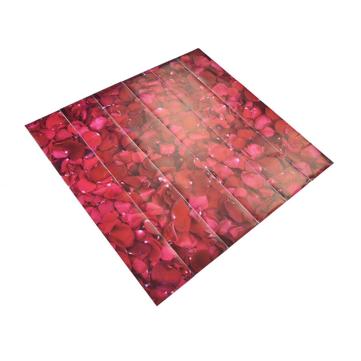 6PCS 100x18cm 3D Stair Sticker Rose Flower Self Adhesive Wall Sticker Waterproof Tile Stair Sticker for Valentine's Day