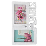 2PCS Rectangle Photo Frame Home Decorative Photo Frame 2 Hole Wedding Picture Frame for Bedroom Party - Close-Up Angle