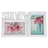 2PCS Rectangle Photo Frame Home Decorative Photo Frame 2 Hole Wedding Picture Frame for Bedroom Party
