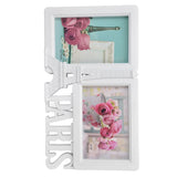 2PCS Rectangle Photo Frame Home Decorative Photo Frame 2 Hole Wedding Picture Frame for Bedroom Party - Extra Image