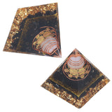 Orgone Pyramid Decorative Balancing Energy Power Stone Pyramid Ornament for Yoga Meditation Bedroom