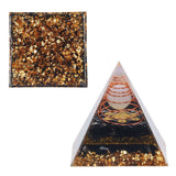 Orgone Pyramid Decorative Balancing Energy Power Stone Pyramid Ornament for Yoga Meditation Bedroom - Extra Image