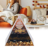 Orgone Pyramid Decorative Balancing Energy Power Stone Pyramid Ornament for Yoga Meditation Bedroom