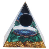 Orgone Pyramid Exquisite Healing Energized Gemstones Pyramids for Home Offices Bedroom - Front View