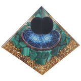 Orgone Pyramid Exquisite Healing Energized Gemstones Pyramids for Home Offices Bedroom - Top-Down View
