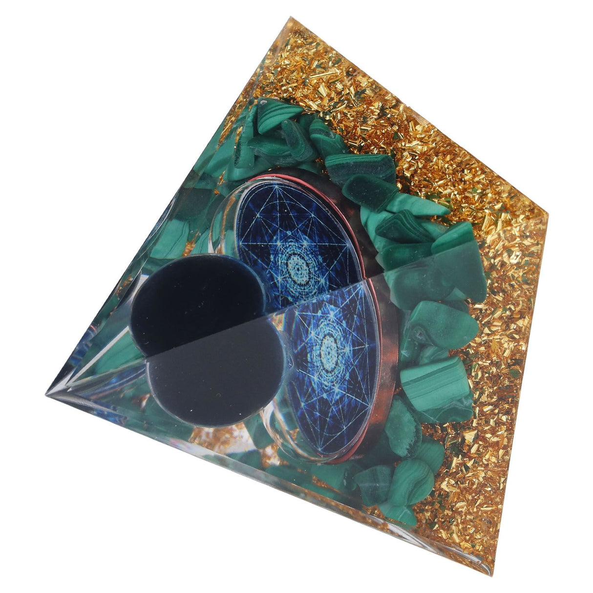 Orgone Pyramid Exquisite Healing Energized Gemstones Pyramids for Home Offices Bedroom