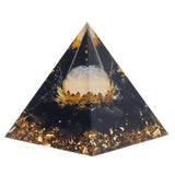 Orgone Healing Pyramid Energy Balancing Positive Power Stone Pyramid Decoration for Meditation Bedroom Office - Front View