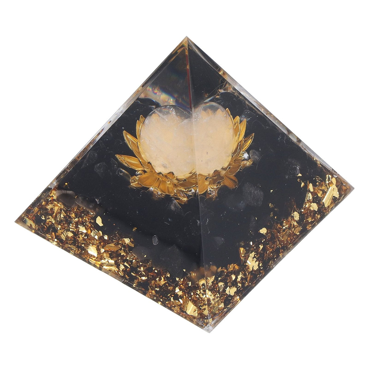 Orgone Healing Pyramid Energy Balancing Positive Power Stone Pyramid Decoration for Meditation Bedroom Office