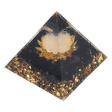 Orgone Healing Pyramid Energy Balancing Positive Power Stone Pyramid Decoration for Meditation Bedroom Office - Side View