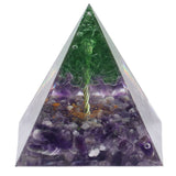 Crystal Pyramid Orgone Pyramid Home Handicraft Ornaments for Energy Healing Calmness - Front View
