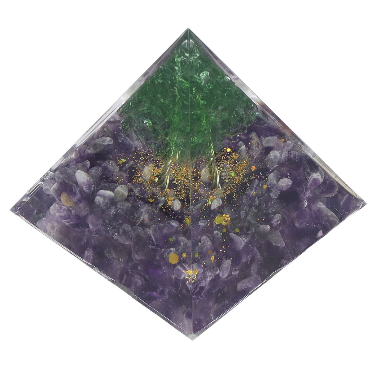 Crystal Pyramid Orgone Pyramid Home Handicraft Ornaments for Energy Healing Calmness