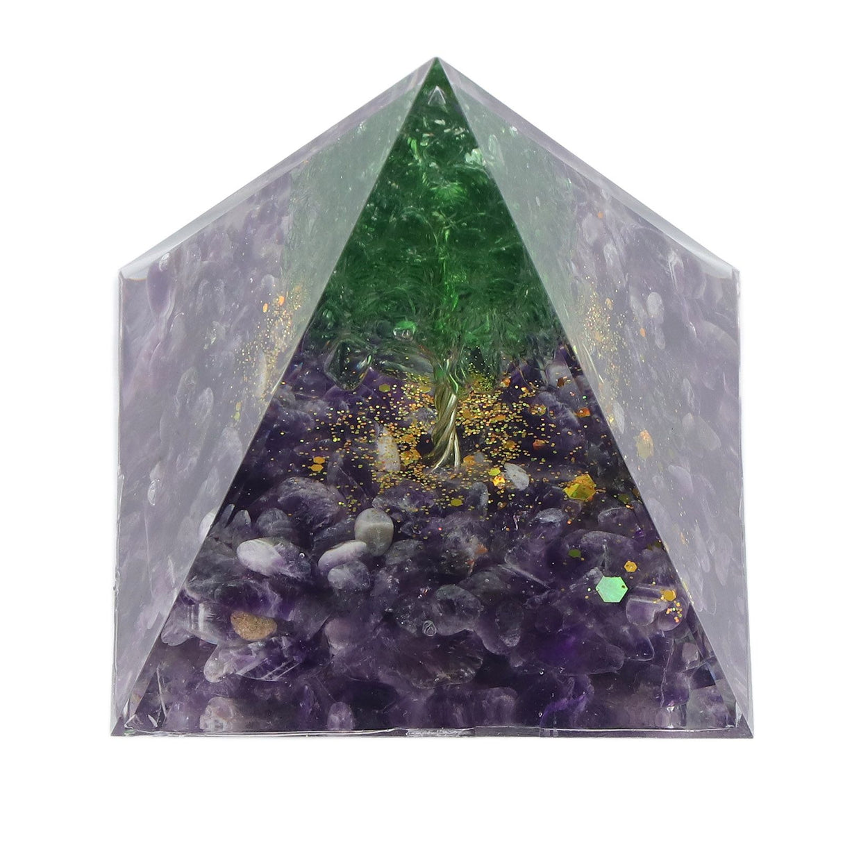 Crystal Pyramid Orgone Pyramid Home Handicraft Ornaments for Energy Healing Calmness