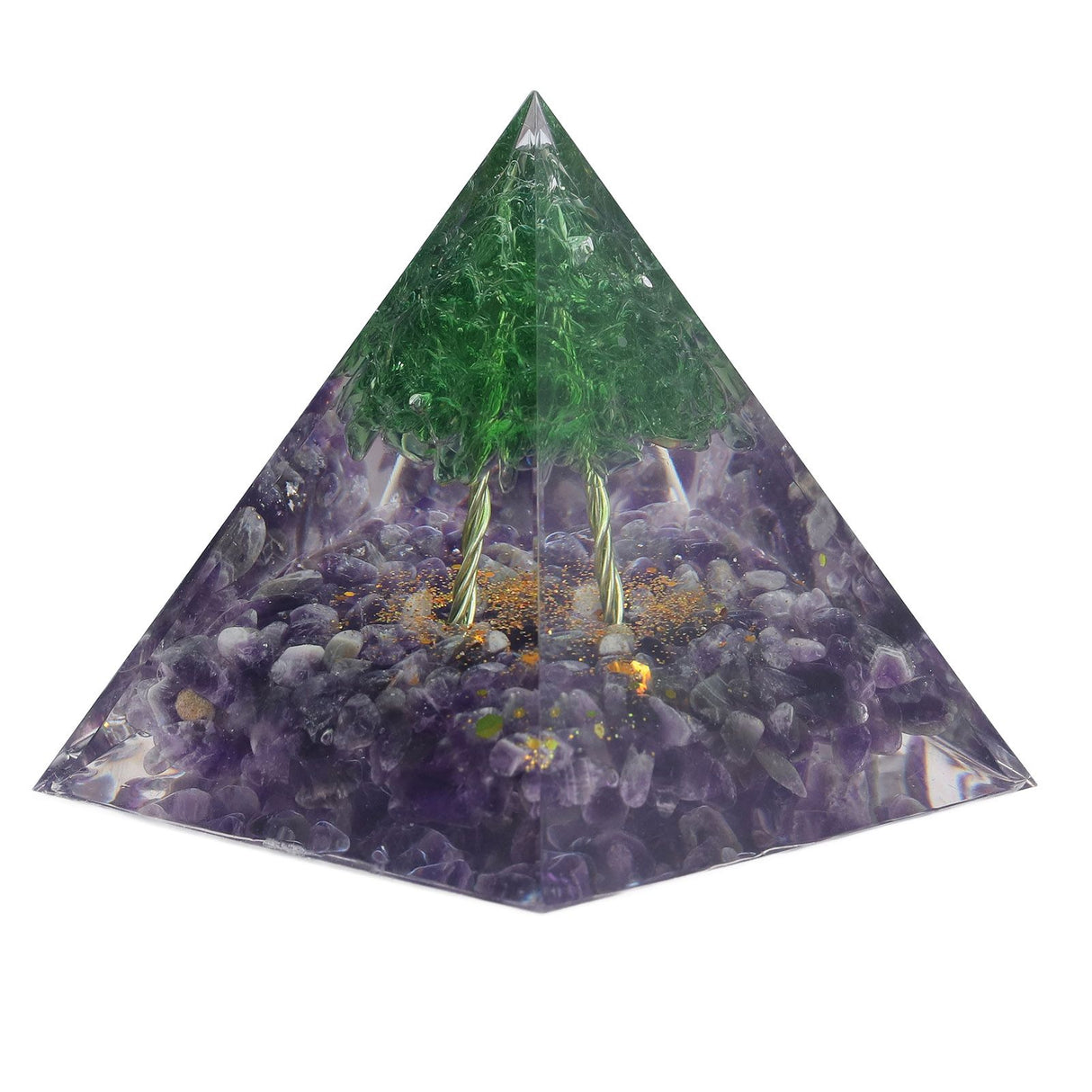 Crystal Pyramid Orgone Pyramid Home Handicraft Ornaments for Energy Healing Calmness