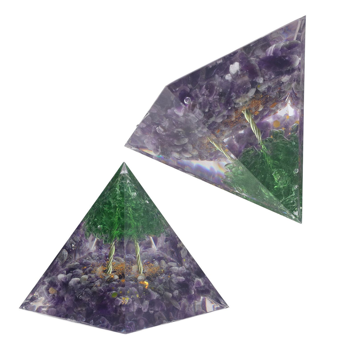 Crystal Pyramid Orgone Pyramid Home Handicraft Ornaments for Energy Healing Calmness