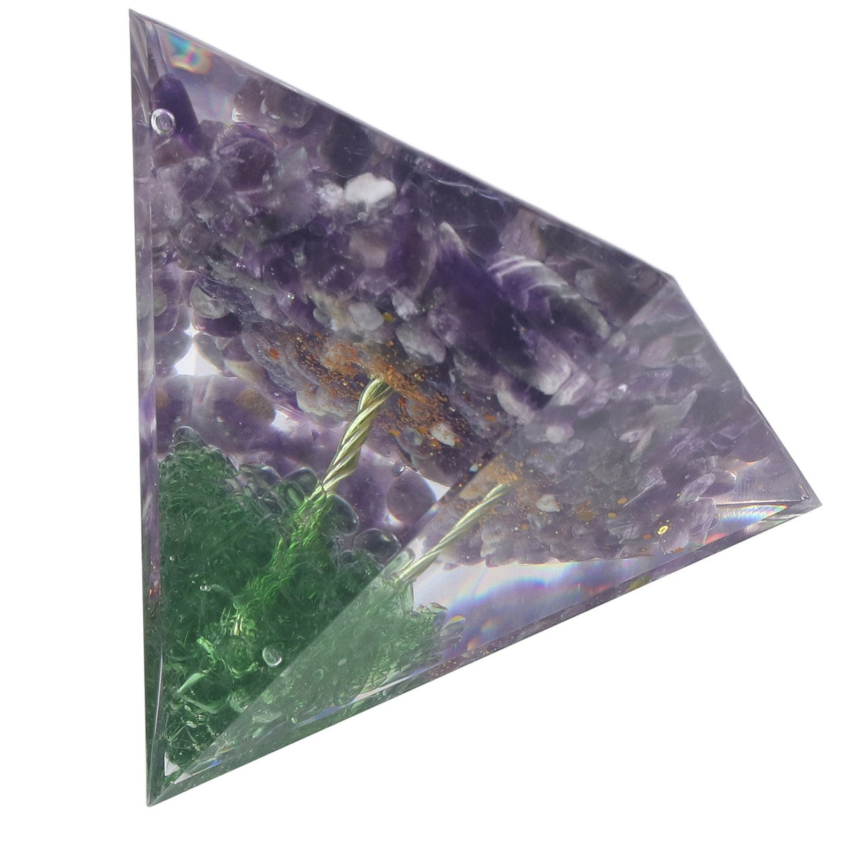 Crystal Pyramid Orgone Pyramid Home Handicraft Ornaments for Energy Healing Calmness