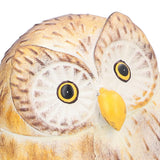Owl Sculpture Iron Lifelike Decorative Desk Owl Statue Crafts Ornament for Garden Home Office - Extra Image