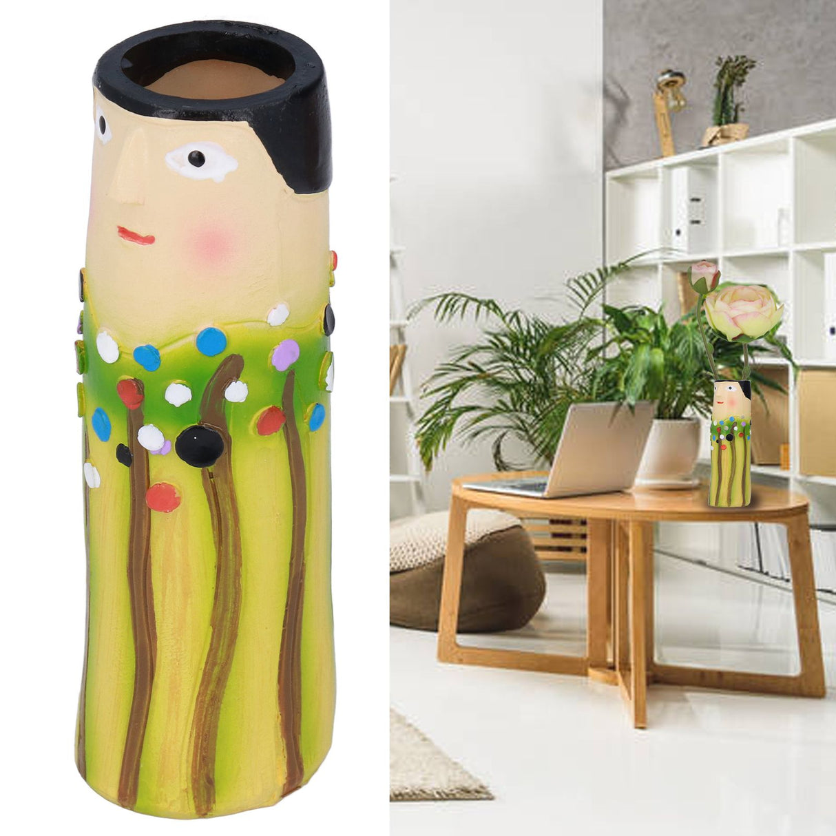 Vase Resin Ornament Exquisite Odorless Handicraft Vase Ornament for Home Offices Living Room02