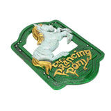 Wall Sign Synthetic Resin Horse Pattern Wall Mounted Signage Decoration for Home Office - 45-Degree Angle