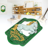 Wall Sign Synthetic Resin Horse Pattern Wall Mounted Signage Decoration for Home Office - Extra Image