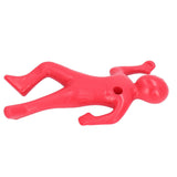 Red Human Shape Pen Holder Plastic Funny Pencil Holder Desk Ornaments for Office Household Decoration