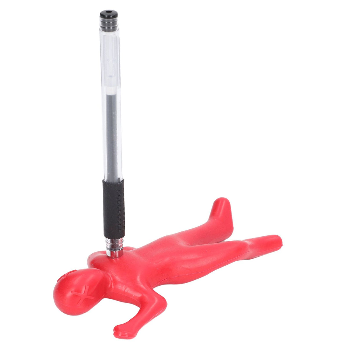 Red Human Shape Pen Holder Plastic Funny Pencil Holder Desk Ornaments for Office Household Decoration