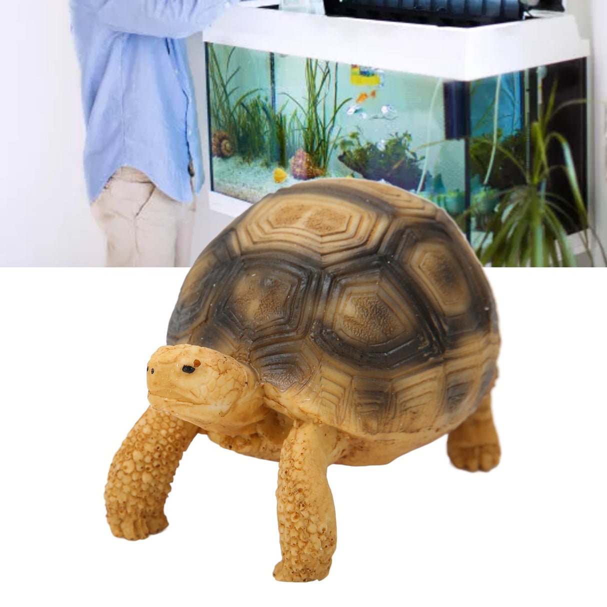 Tortoise Ornament Pet Animal Figurine Resin Home Decoration for Fish Tanl Aquarium