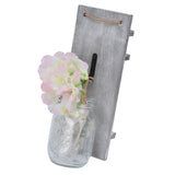 Wall Jar Decor Retro Style Glass Bottle Lamp Silk Flower Decoration for Home Door