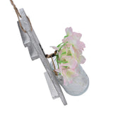 Wall Jar Decor Retro Style Glass Bottle Lamp Silk Flower Decoration for Home Door