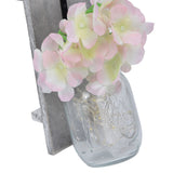Wall Jar Decor Retro Style Glass Bottle Lamp Silk Flower Decoration for Home Door