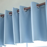 Blackout Curtains Polyester Sky Blue Thermal Insulated Bedroom Darkening Curtain for Living Room